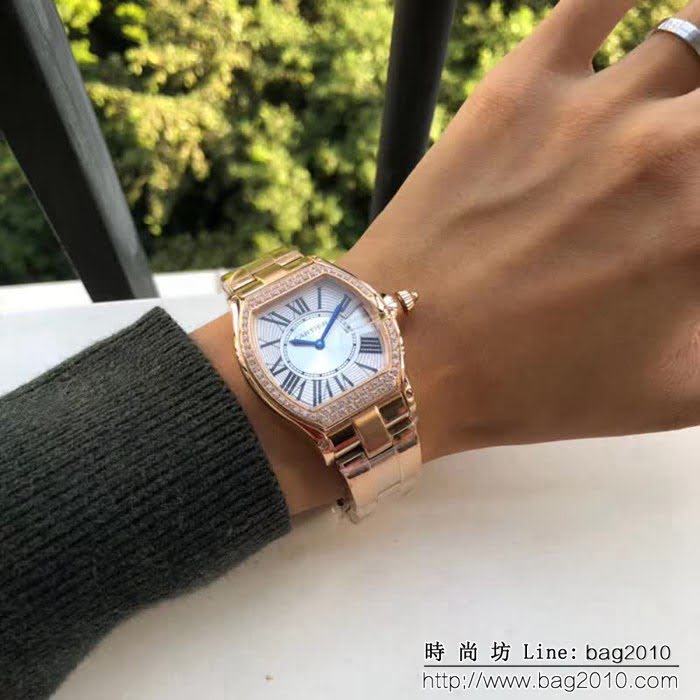 CARTIER卡地亞 車頭燈系列 時尚潮流女士腕表 WSS1442
